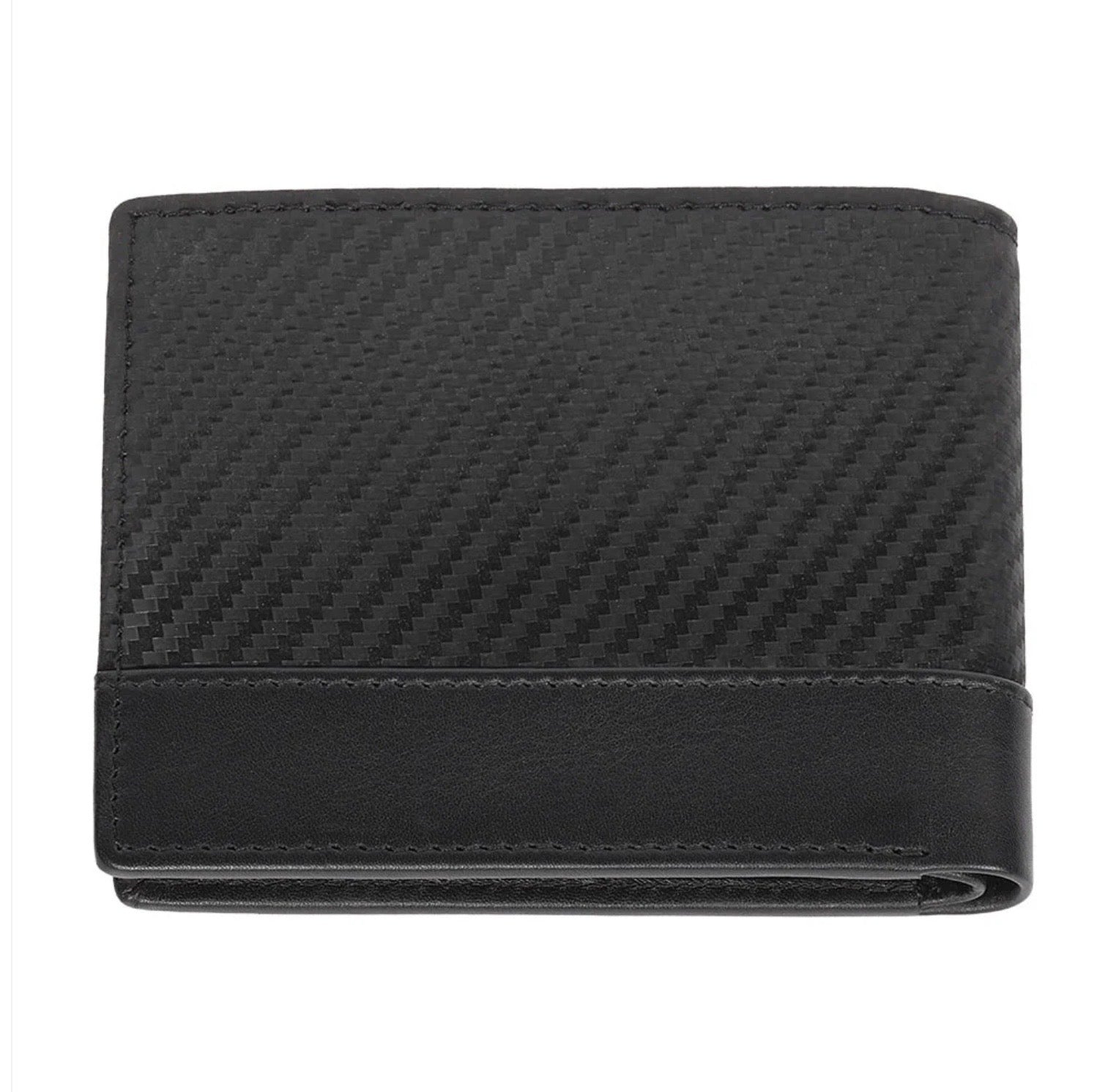 Zippo Carbon Fibre Pattern Black Leather Wallet 2007995