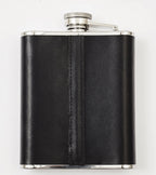 Zippo Black Leather Stainless Steel 6oz Flask 2005269