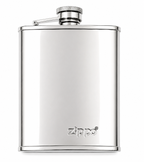 Zippo stainless steel 6oz flask with screw cap and sleek finish, designed as a durable accessory for carrying liquids.
