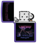 Zippo Lighter Harley Davidson Black Light Motorcycle Design 60007424