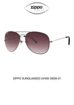 Zippo OB36 pilot sunglasses with UV400 protection