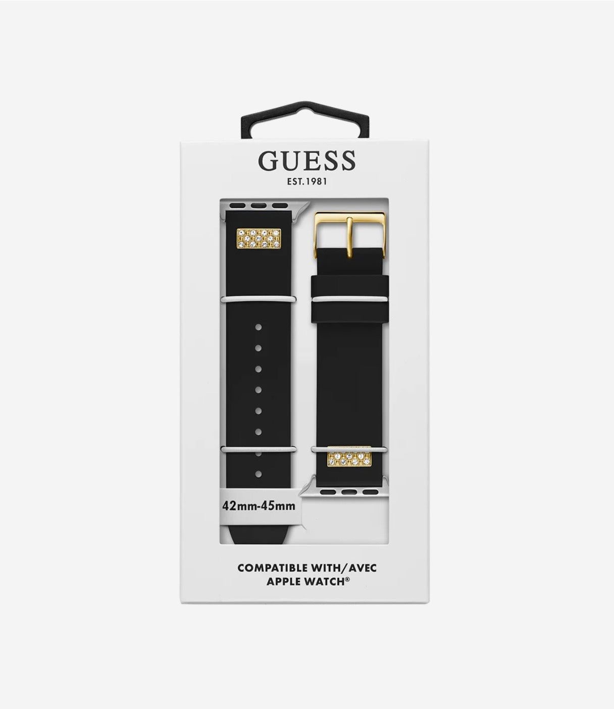 Guess Mens Replacement Watch Strap Compatible with Apple Watch (42-44mm) CS3004S1