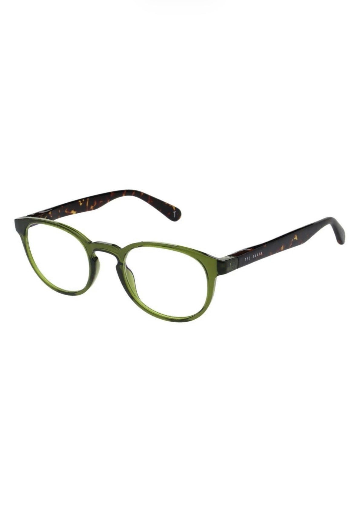 Ted Baker Unisex Non-Prescription Reading Glasses Khaki Green TB8340
