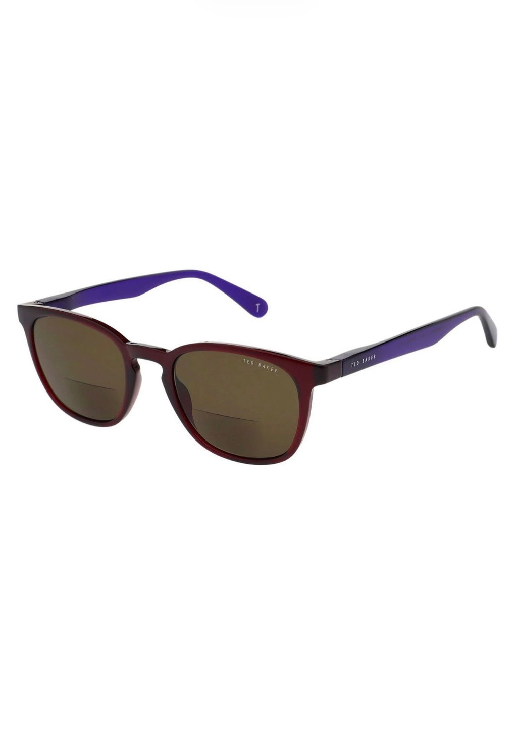 Ted Baker Unisex Non-Prescription Reader Sunglasses Dark Burgundy TB1791