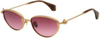 Vivienne Westwood women's satin sunglasses VW7045 with stylish frame and dark tinted lenses, showcasing elegant eyewear design.