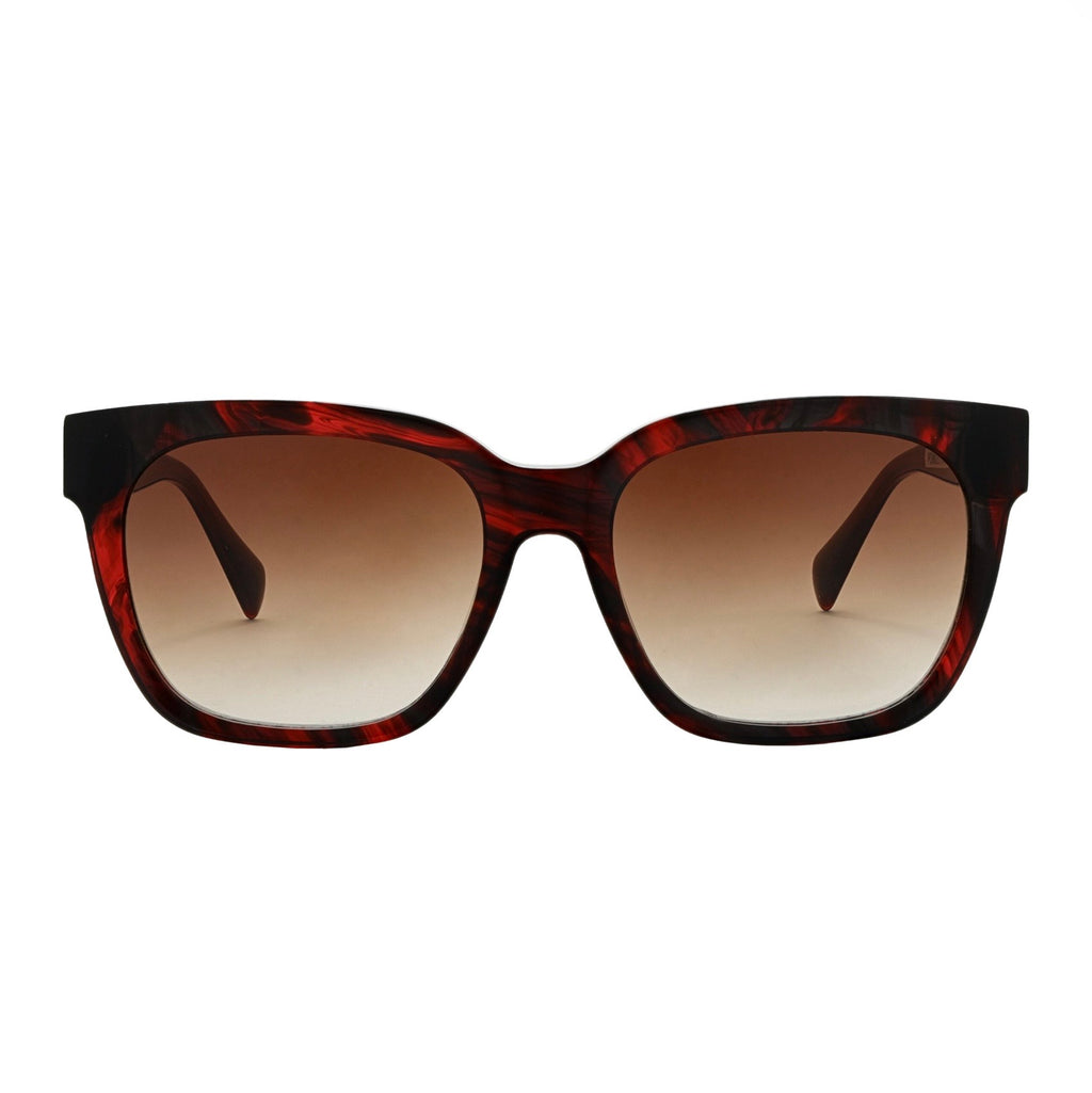 Karen Millen Womens Cleo Sunglasses KM5064 237 Dark Red Horn