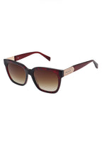 Karen Millen Womens Cleo Sunglasses KM5064 237 Dark Red Horn
