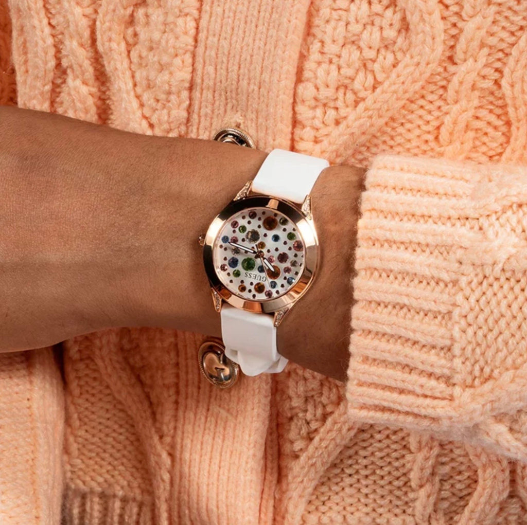 Guess Womens Mini Wonderlust Watch Rose Gold GW0678L4