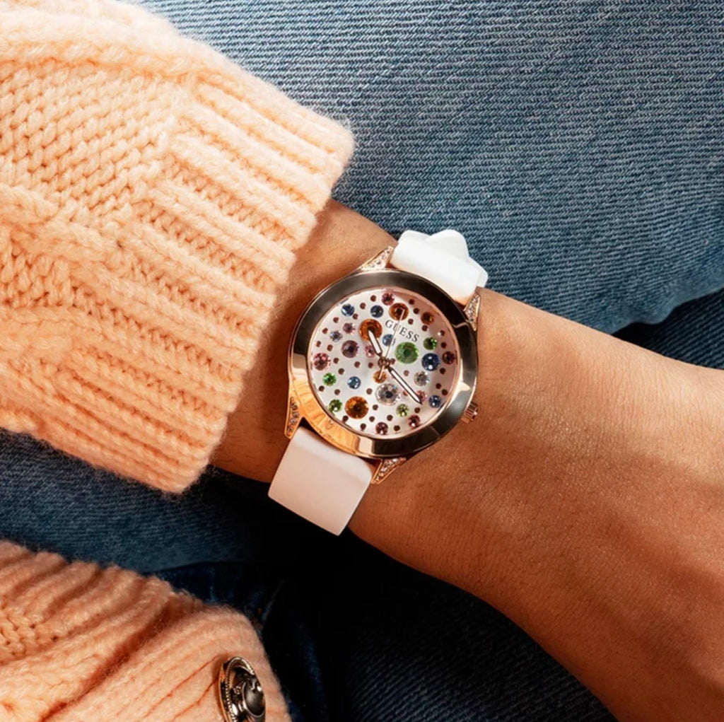 Guess Womens Mini Wonderlust Watch Rose Gold GW0678L4