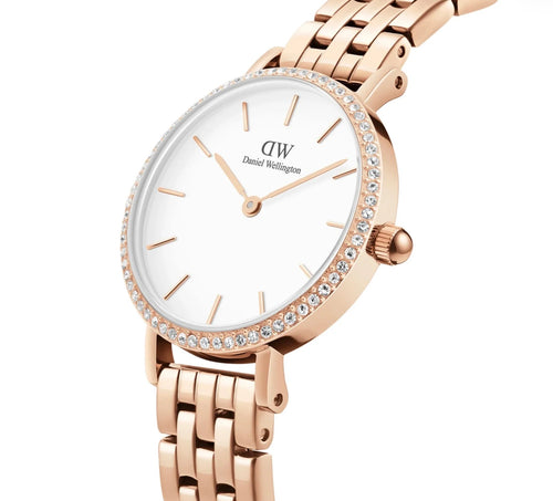 Daniel Wellington Womens Petite Lumine Bezel Watch Gold DW00100666