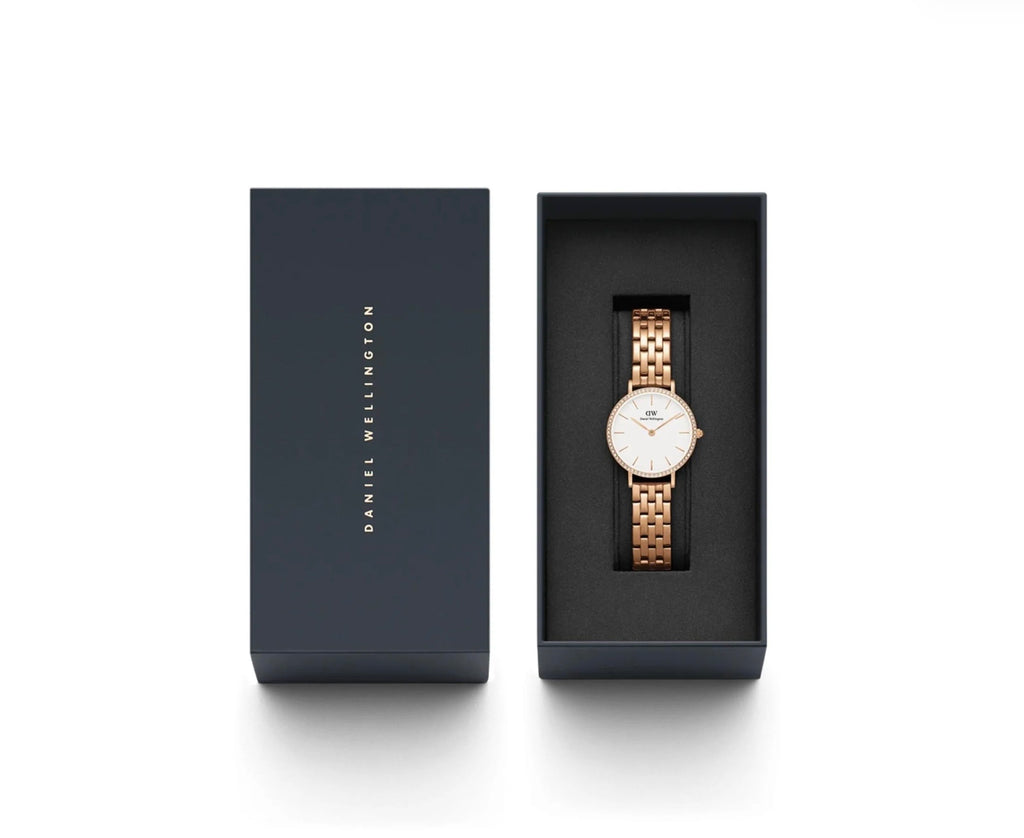 Daniel Wellington Womens Petite Lumine Bezel Watch Gold DW00100666