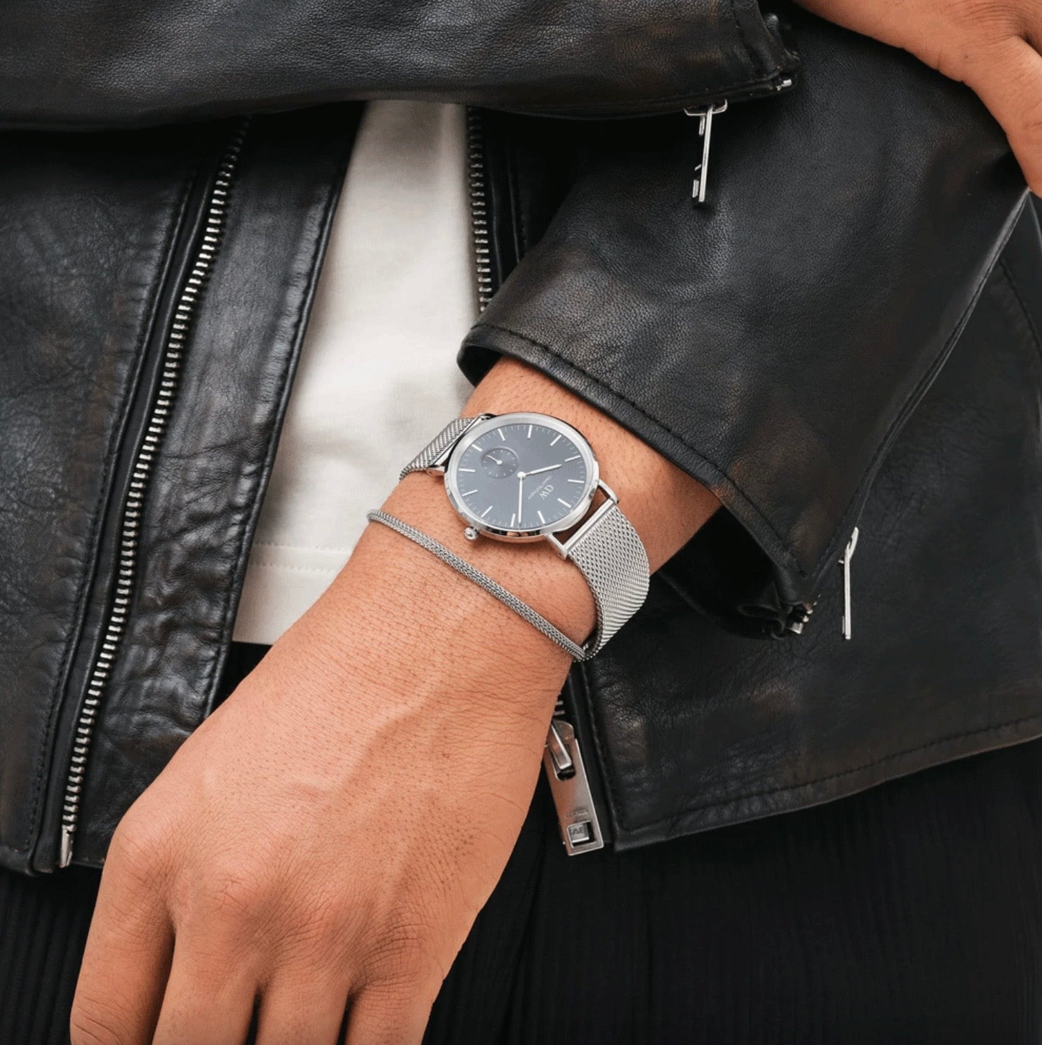 Daniel Wellington Men’s Classic Multi-Eye Sterling Onyx 40 Watch DW00100711