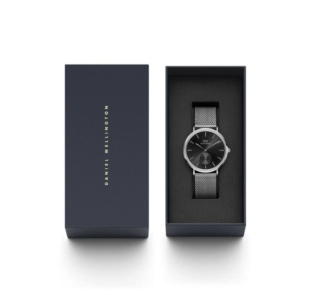 Daniel Wellington Men’s Classic Multi-Eye Sterling Onyx 40 Watch DW00100711