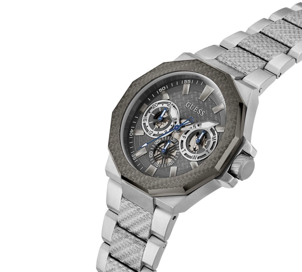 Guess Mens Indy Watch Silver GW0636G1