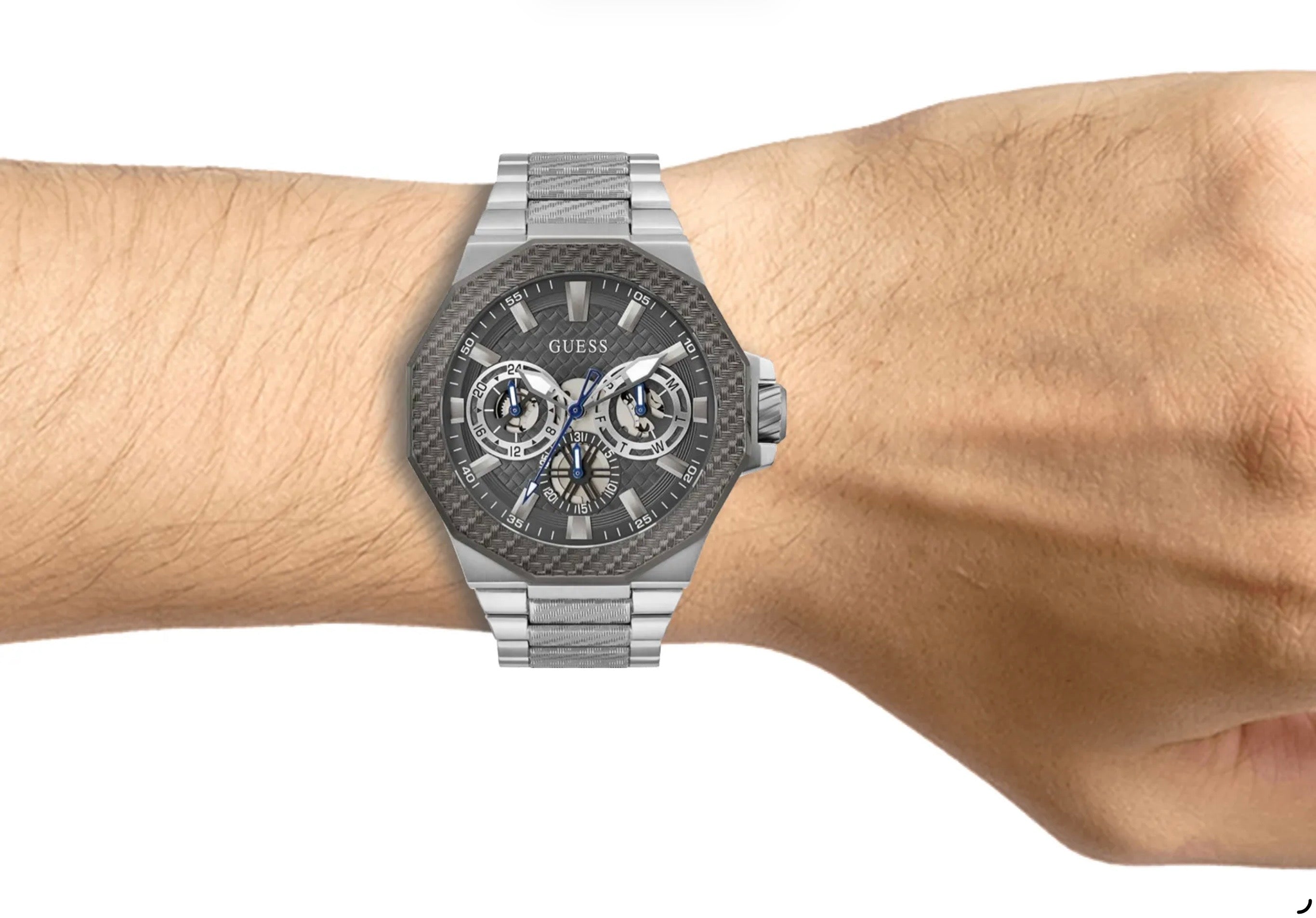Guess Mens Indy Watch Silver GW0636G1