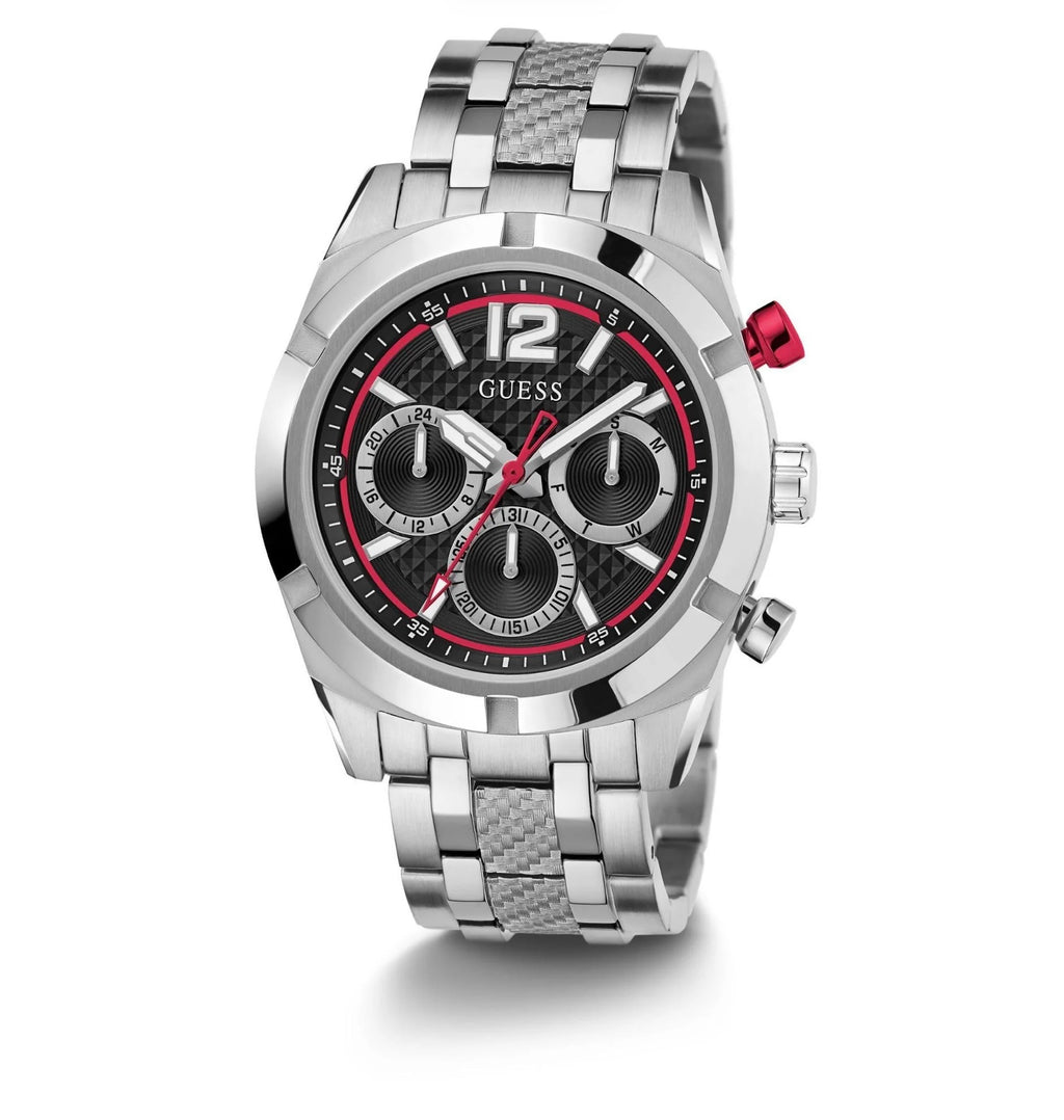 Guess Mens Resistance Watch Silver GW0714G1