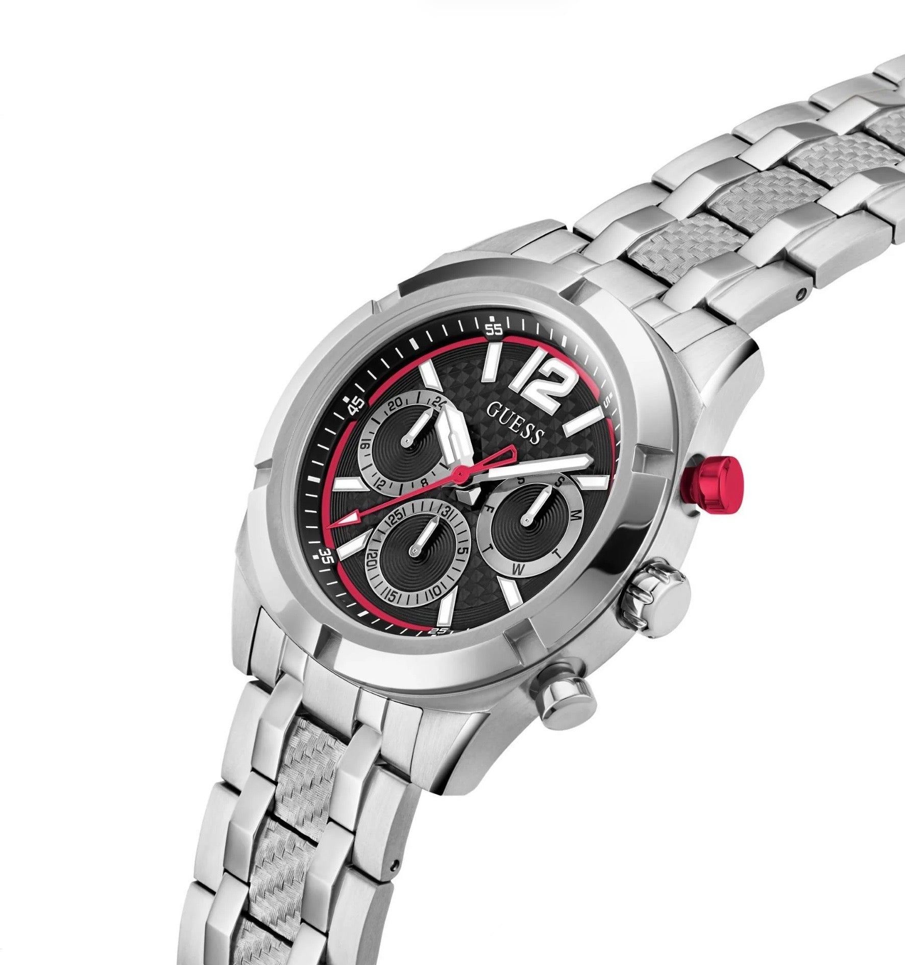 Guess Mens Resistance Watch Silver GW0714G1