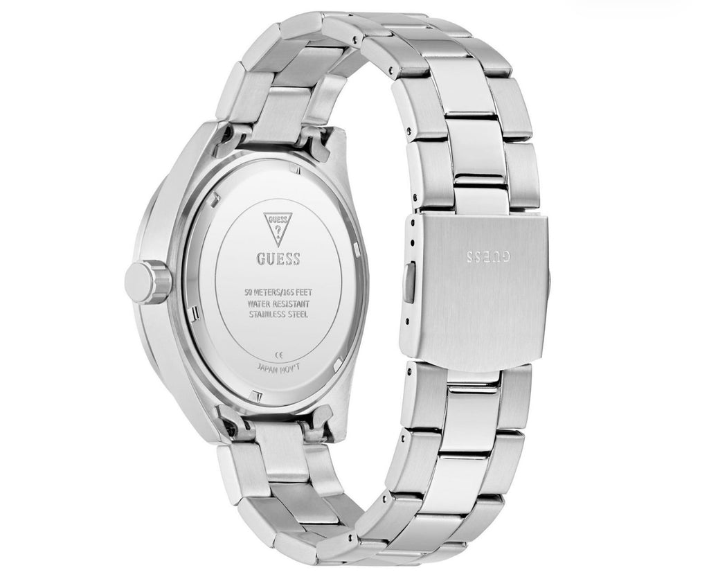 Guess Mens Letterman Watch Silver GW0904G1