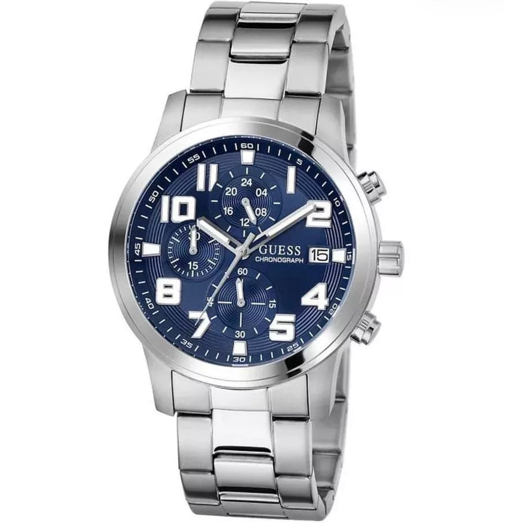 Guess Mens Atticus Trend Chronograph Watch Silver GW0917G1
