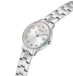 Guess Womens Three of Hearts Watch Silver GW0657L1