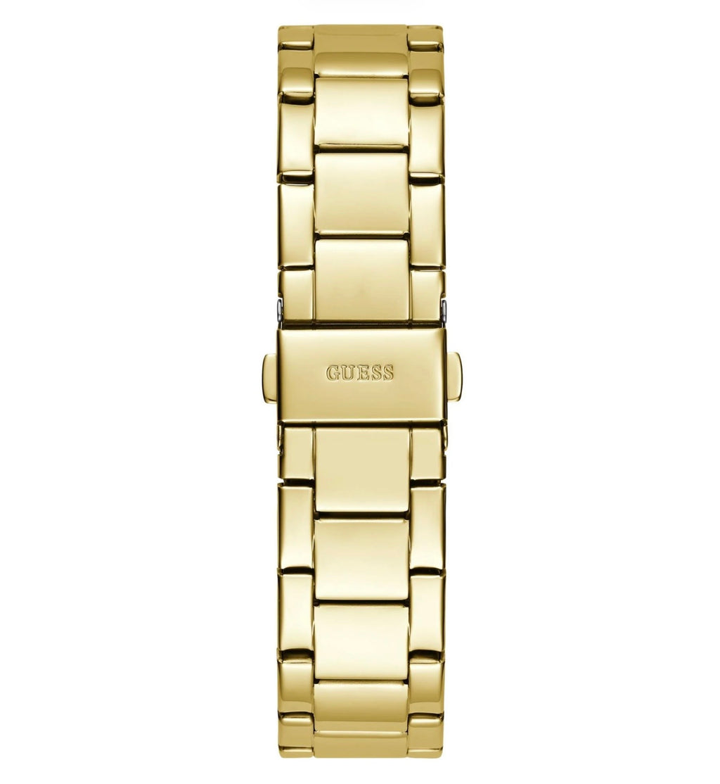 Guess Womens Lady Idol Gold Tone Glitter Crystal Watch GW0605L2