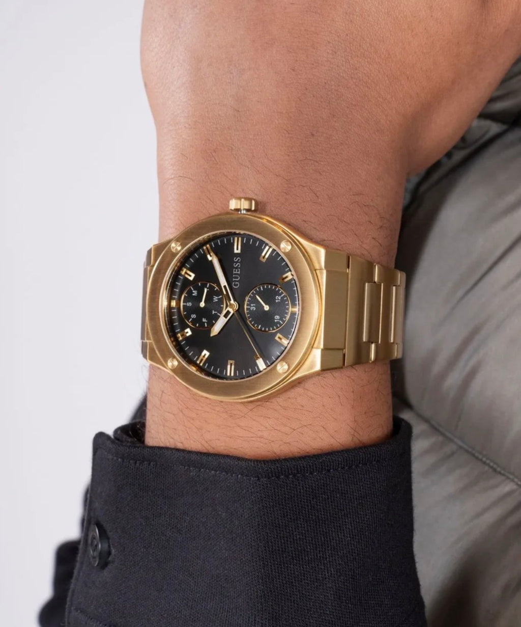 Guess Mens Dress Jet Gold Watch GW0795G4