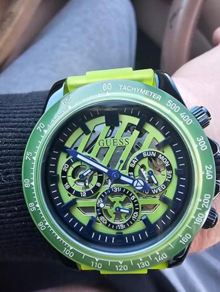 Guess Mens Arena Green Watch GW0578G1