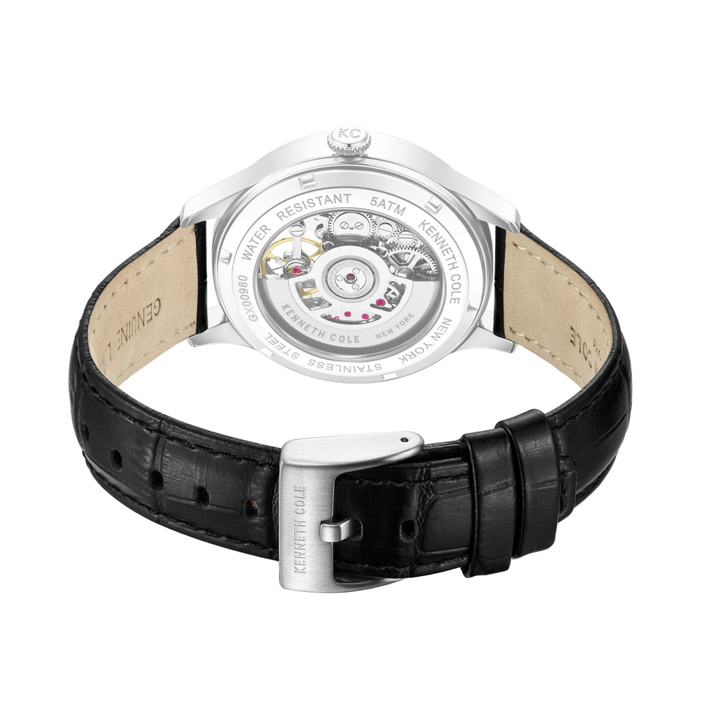Kenneth Cole Mens Watch Silver Newport Automatic KCWGX0098007