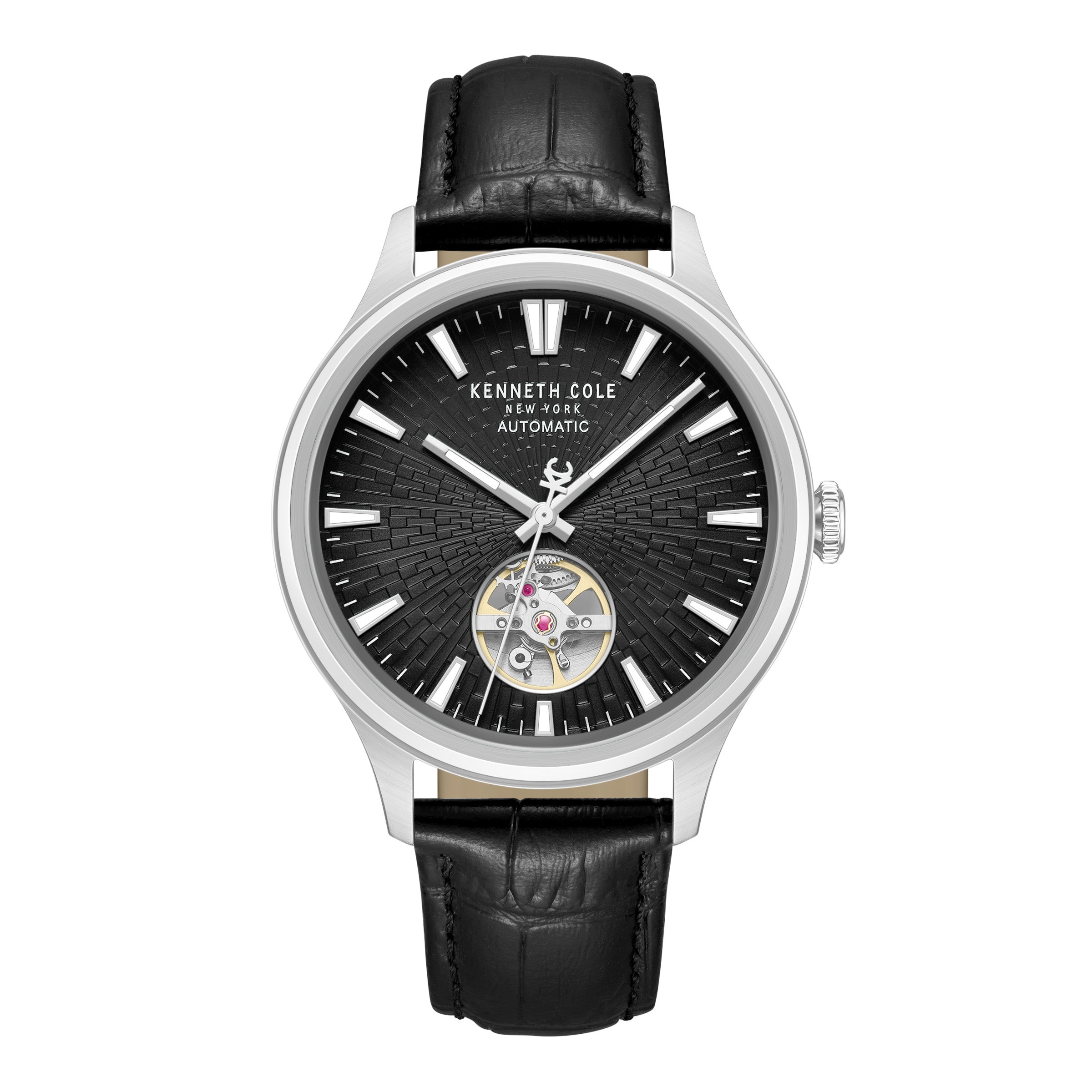 Kenneth Cole Mens Watch Silver Newport Automatic KCWGX0098007
