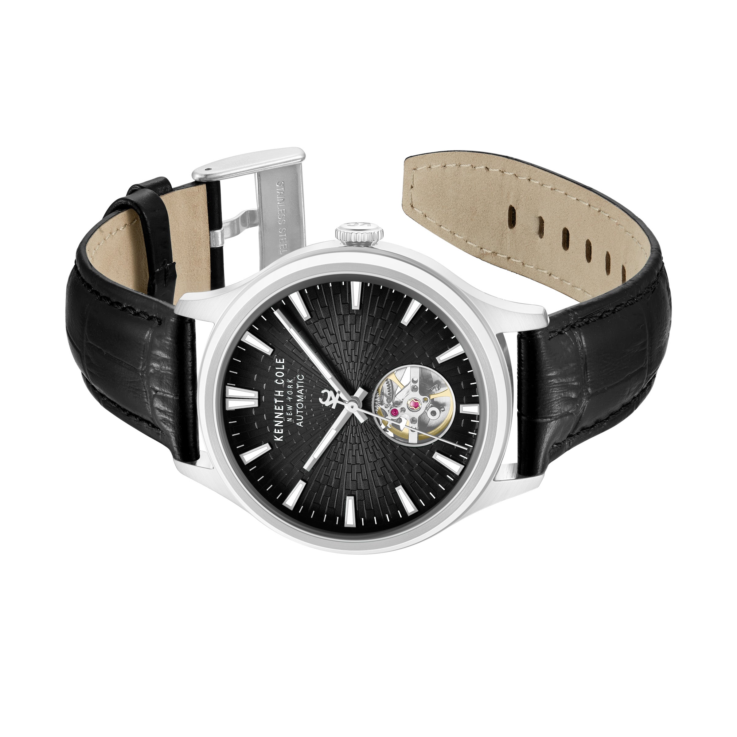 Kenneth Cole Mens Watch Silver Newport Automatic KCWGX0098007