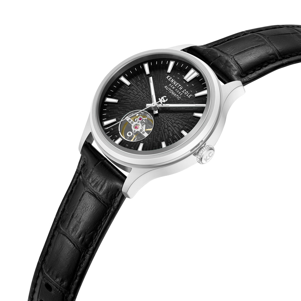 Kenneth Cole Mens Watch Silver Newport Automatic KCWGX0098007