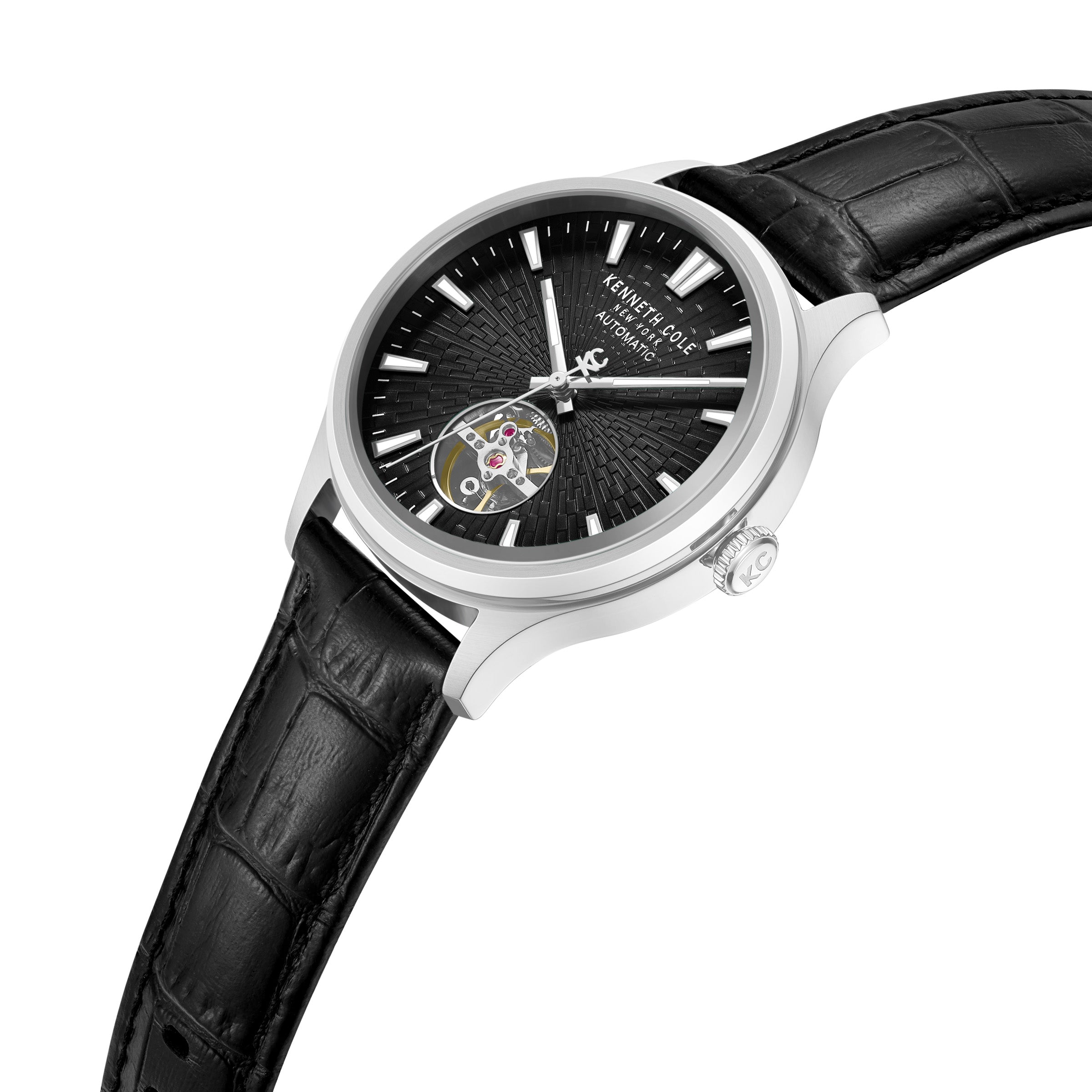 Kenneth Cole Mens Watch Silver Newport Automatic KCWGX0098007