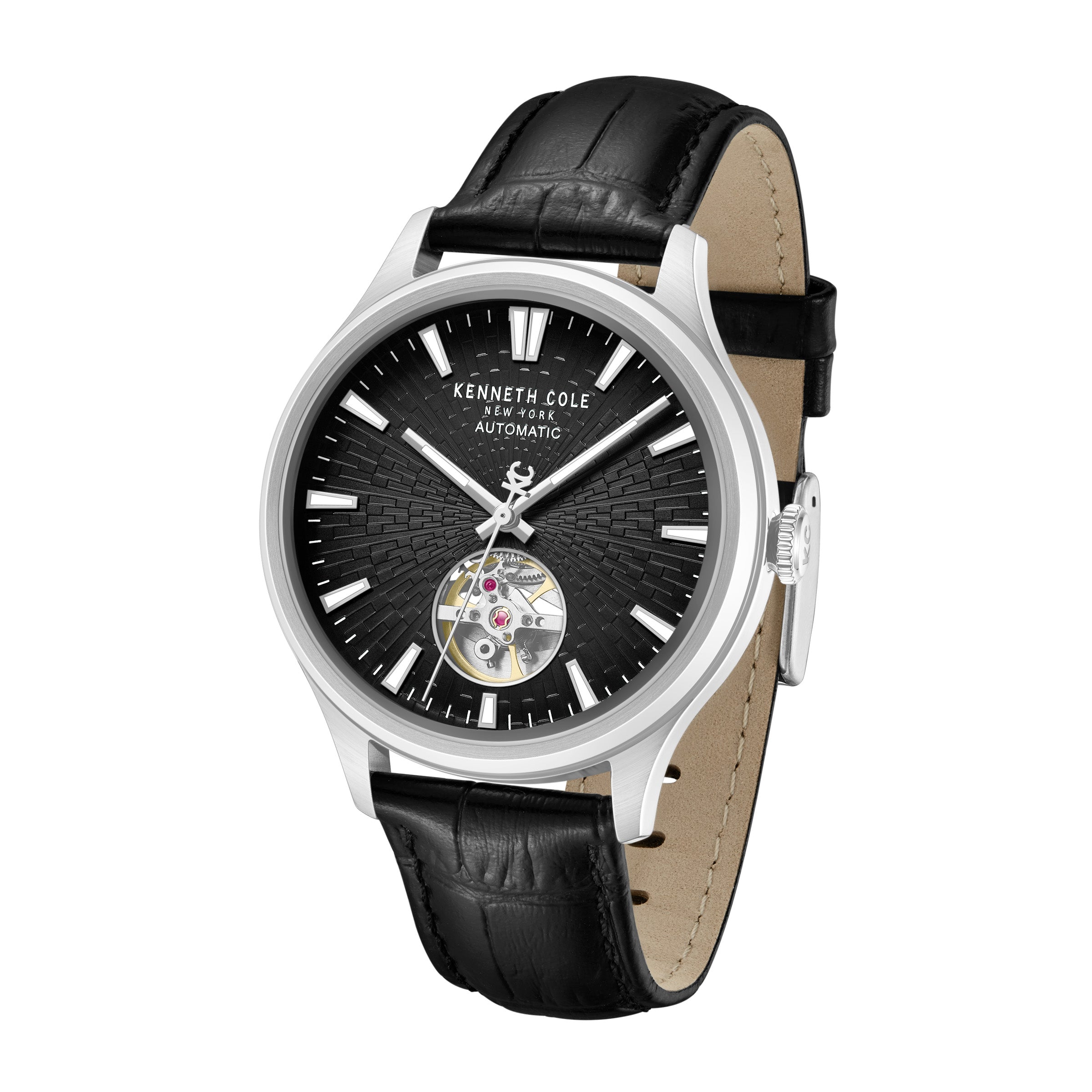 Kenneth Cole Mens Watch Silver Newport Automatic KCWGX0098007
