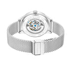 Kenneth Cole Mens Watch Brooklyn Silver Skeleton Automatic KCWGY0064101