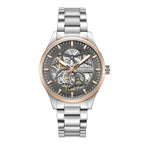 Kenneth Cole Mens Watch Ashton Silver Skeleton Automatic KCWGY0080702
