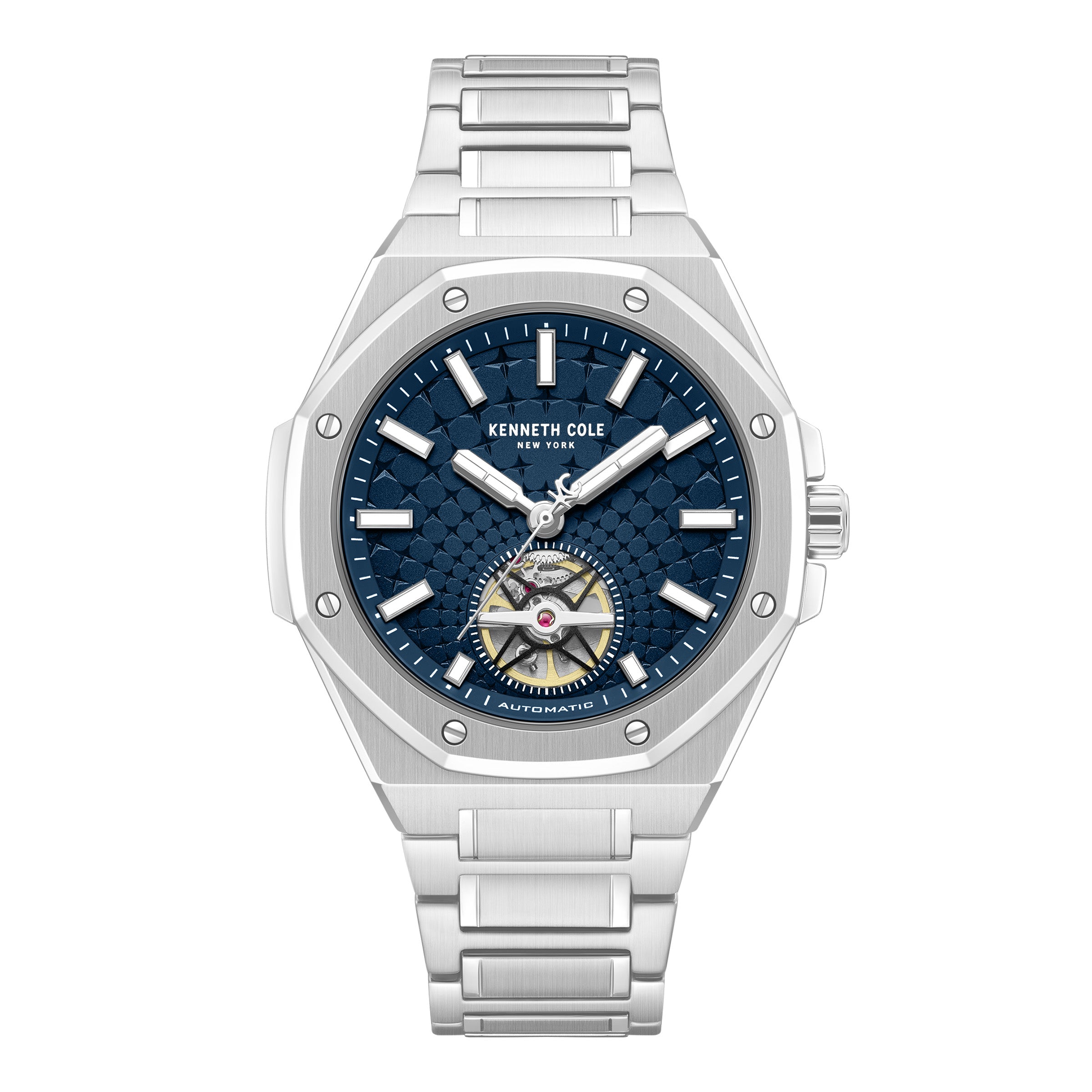 Kenneth Cole Mens Watch Silver Benson Automatic KCWGY0099104