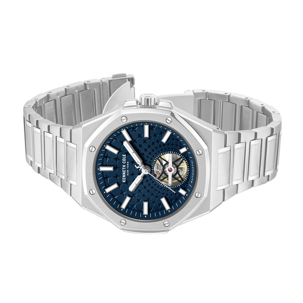 Kenneth Cole Mens Watch Silver Benson Automatic KCWGY0099104
