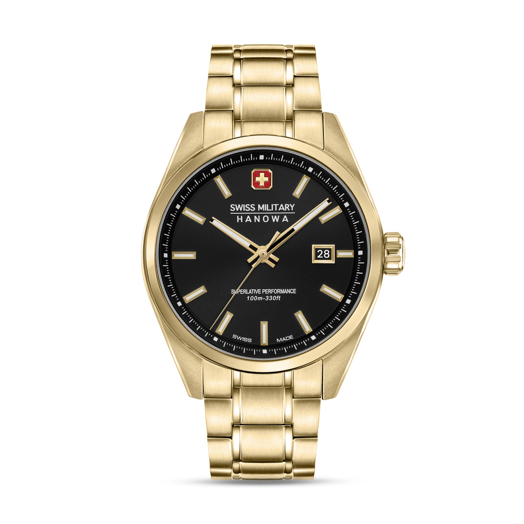 Swiss Military Hanowa Mens Watch Pioneer Gold Swiss Made SMWGH0004110