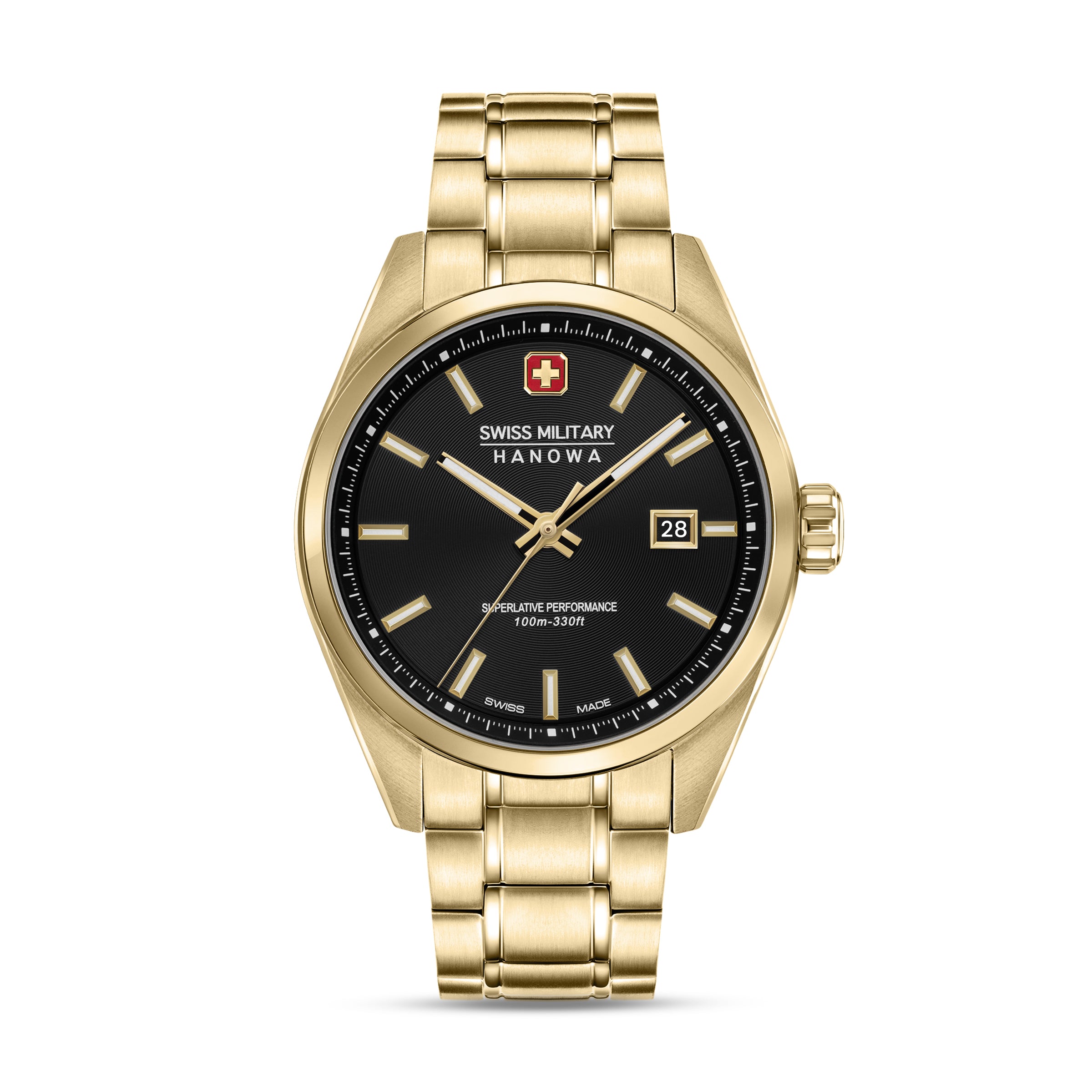 Swiss Military Hanowa Mens Watch Pioneer Gold Swiss Made SMWGH0004110