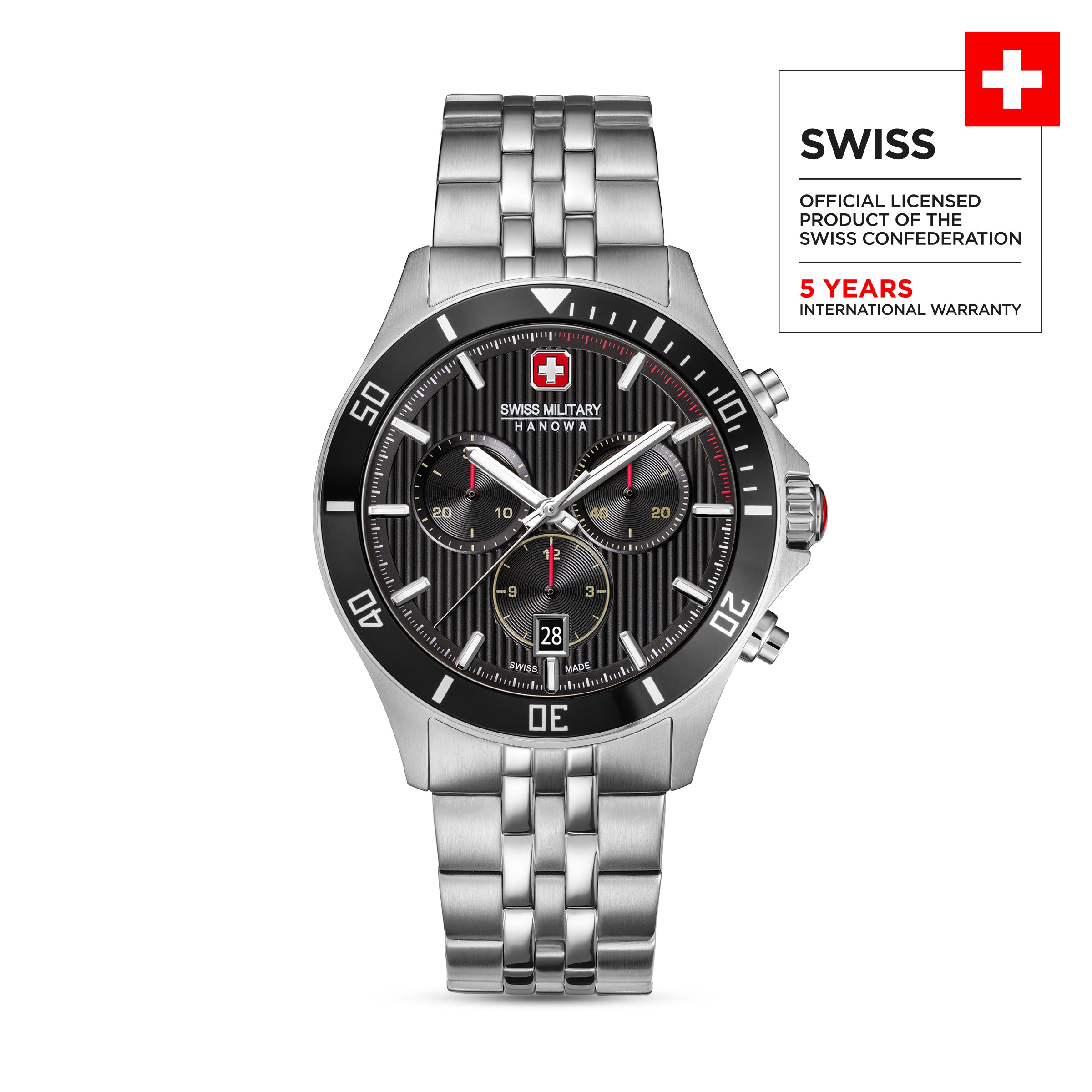 Swiss Military Hanowa Mens Watch Flagship Heritage Chronograph Swiss Made SMWGI0007601